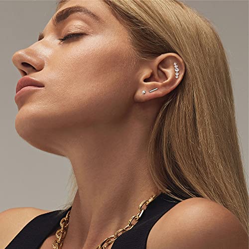 YADOCA 19Pairs Hypoallergenic Surgical Steel Earrings For Women Men Flat Back Earrings Cartilage Earrings Stud Hoops Small CZ Heart Star Moon Opal Butterfly Helix Tragus Daith Flatback Earrings Piercing Jewelry 20G4