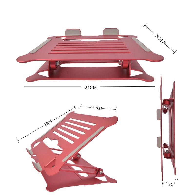 Support d'ordinateur portable en aluminium pliable et réglable pour ventilation - 2
