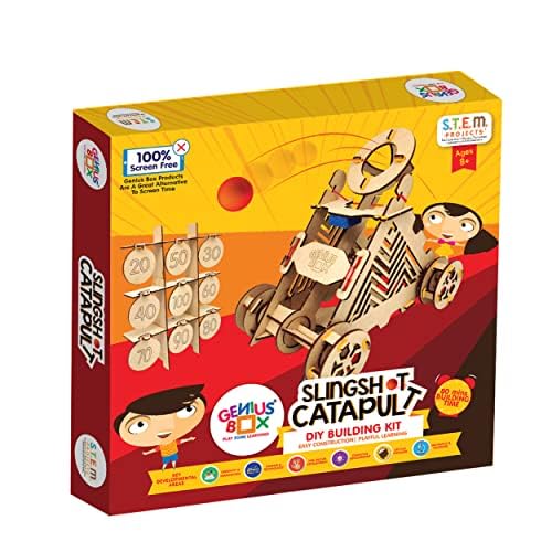 Genius Box - Play some learning Slingshot Catapult DIY Science Kit for 8 Years and Up, STEM Toy, Learning Kit, Educational and Construction Based Activity Toy (B09SHT37MT) Amazon Price History, Amazon Price Tracker