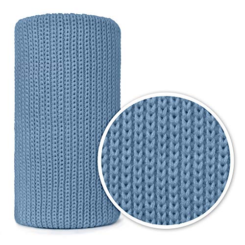 Preisvergleich Produktbild Mikos* Babydecke / Strickdecke / Ideal als Erstlingsdecke / Kuscheldecke / Kinderwagendecke 100x90cm (1004) (Jeans)