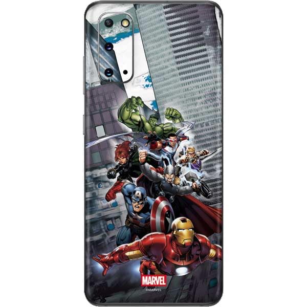 Skinit Decal Phone Skin Compatible with Galaxy S20 - Officially Licensed Marvel Avengers Attack Design