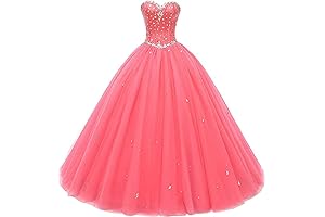 "Women's Sweetheart Ball Gown Tulle Quinceanera Dresses Prom Dress"