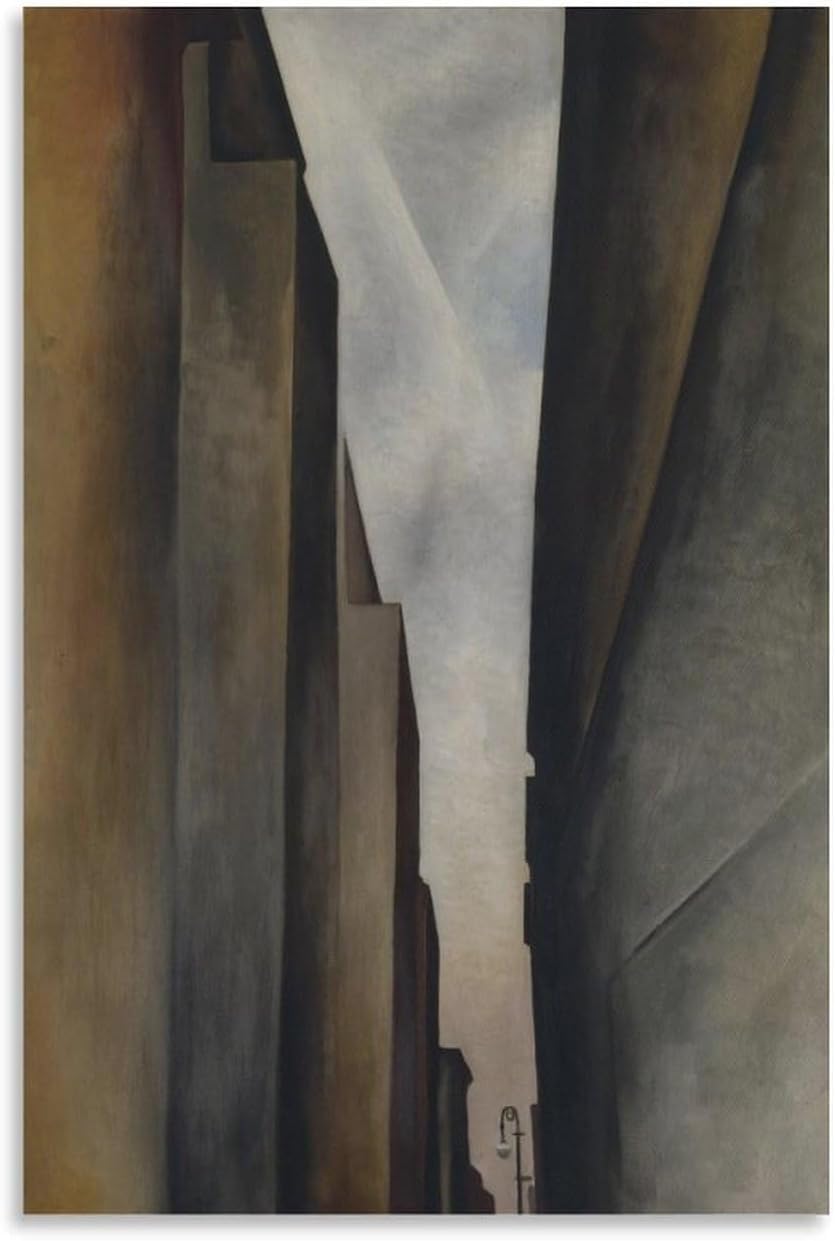 Orjdjz Wxkbl Georgia O'Keeffe Canvas Wall Art Georgia O'Keeffe《A Street 》Poster and Prints Aesthetic Painting for Home Decor Picture 40x60cm Frameless