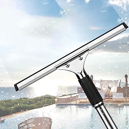 Image of Rubber Squeegee,Window Squeegee with Non Slip Handle,Wide Coverage Garage Floor Squeegee,Squeegee Blade Head,Cleaning Squeegee for Floor,Bathroom,Kitchen,Concrete,Tile,Garage