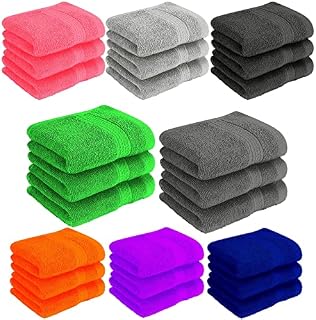 Pack of 24 Face Cloths Flannels Washable Towel 500Gsm Quality 100% Cotton Soft Cloth Makeup Remover Gym Towel Super Absorbent Towels Size 30 x 30 cm (Grey)