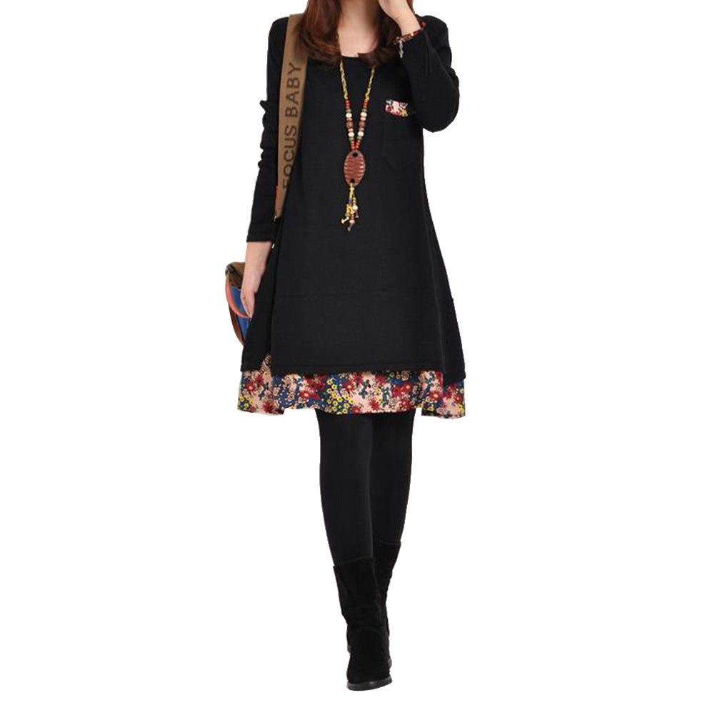 black classic garden long sleeve mini dress Antonio Black Long Sleeve Mini Dress - US 0