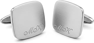 Sterling silver engraved cufflinks