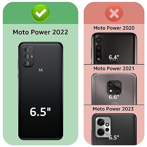 XcaseBar for Moto G Power 2022 5G Wallet case with Zipper Credit Card Holder?RFID Blocking?, Flip Folio Book PU Leather Phone case Shockproof Cover Women Men for Power2022 case Black