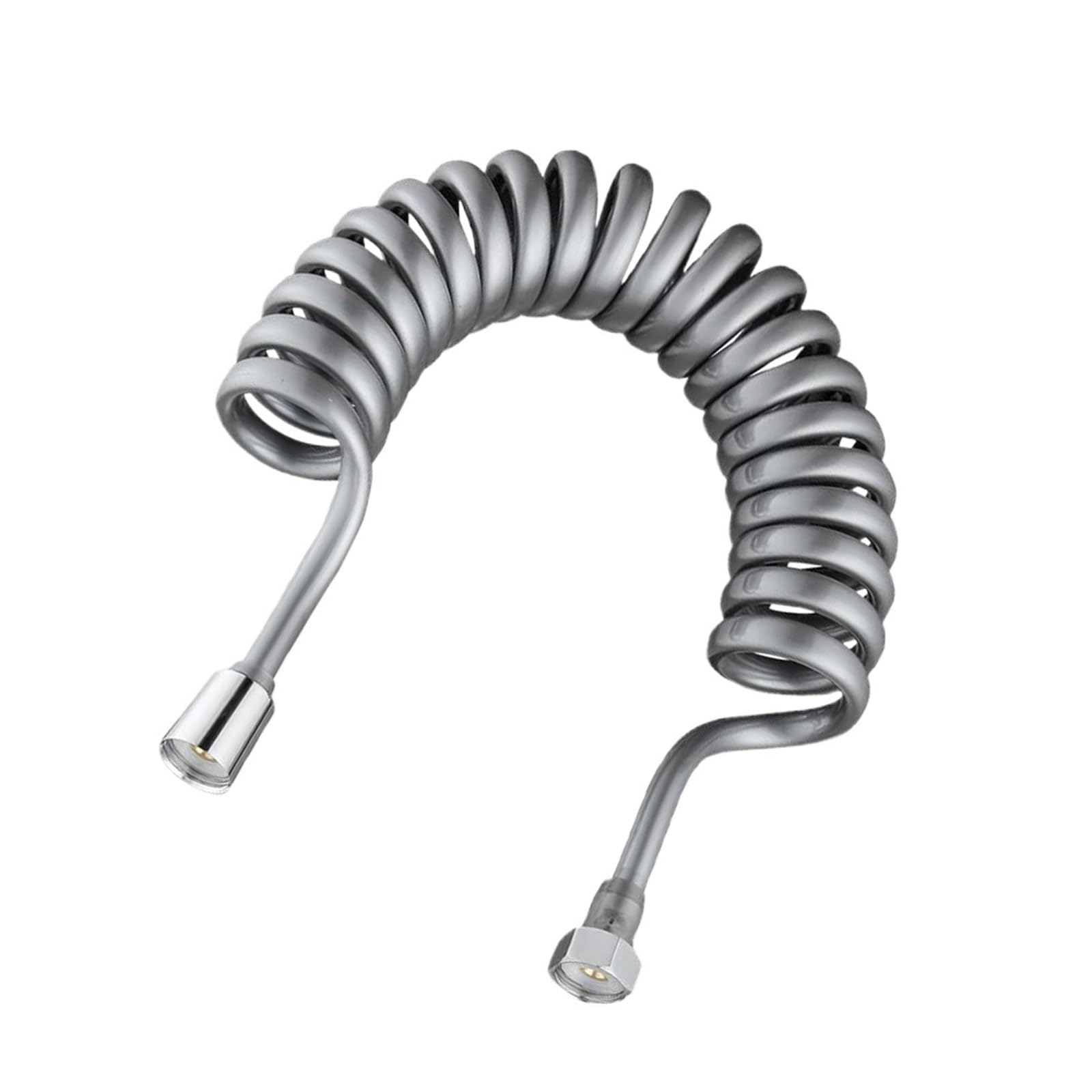 1,5/2/3/5 m Spring Flexible Retractable Hose Showerhead Toalet Bidet Water Pipe Plumbing Bathroom Spiral Flexible Shower Hose(Dark Grey, 5M)