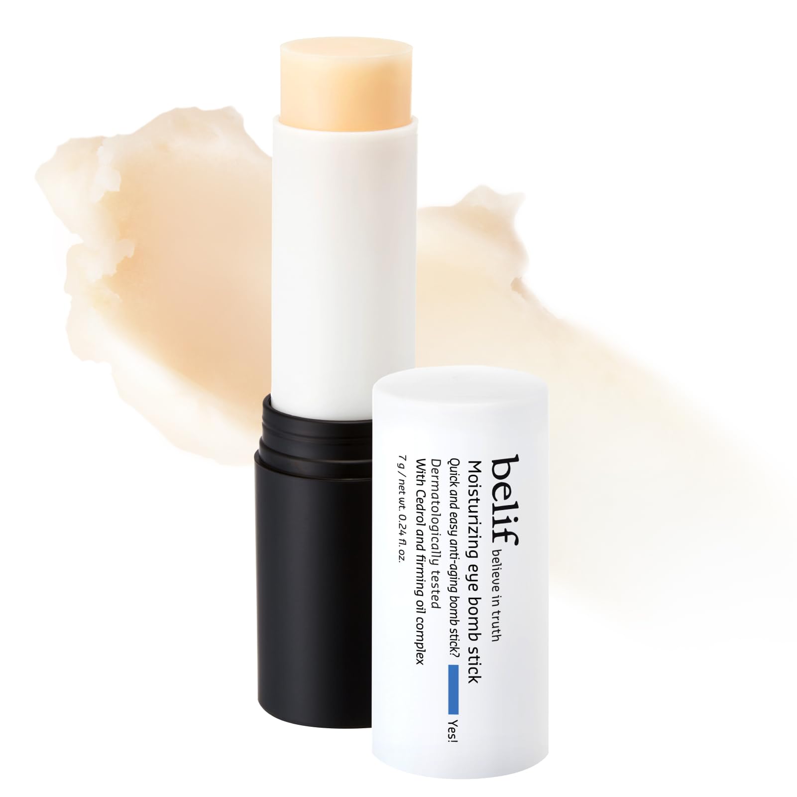 belif Moisturizing Eye Bomb Stick Eye Balm Firms and Reduces Fine Lines & Wrinkles | Radiant Eyes | with Shea Butter & Firming Oil Complex for Hydration & Elast