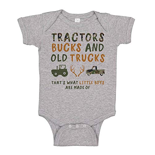 TATY Kids Tractors Bucks & Old Trucks Baby Infant Bodysuit