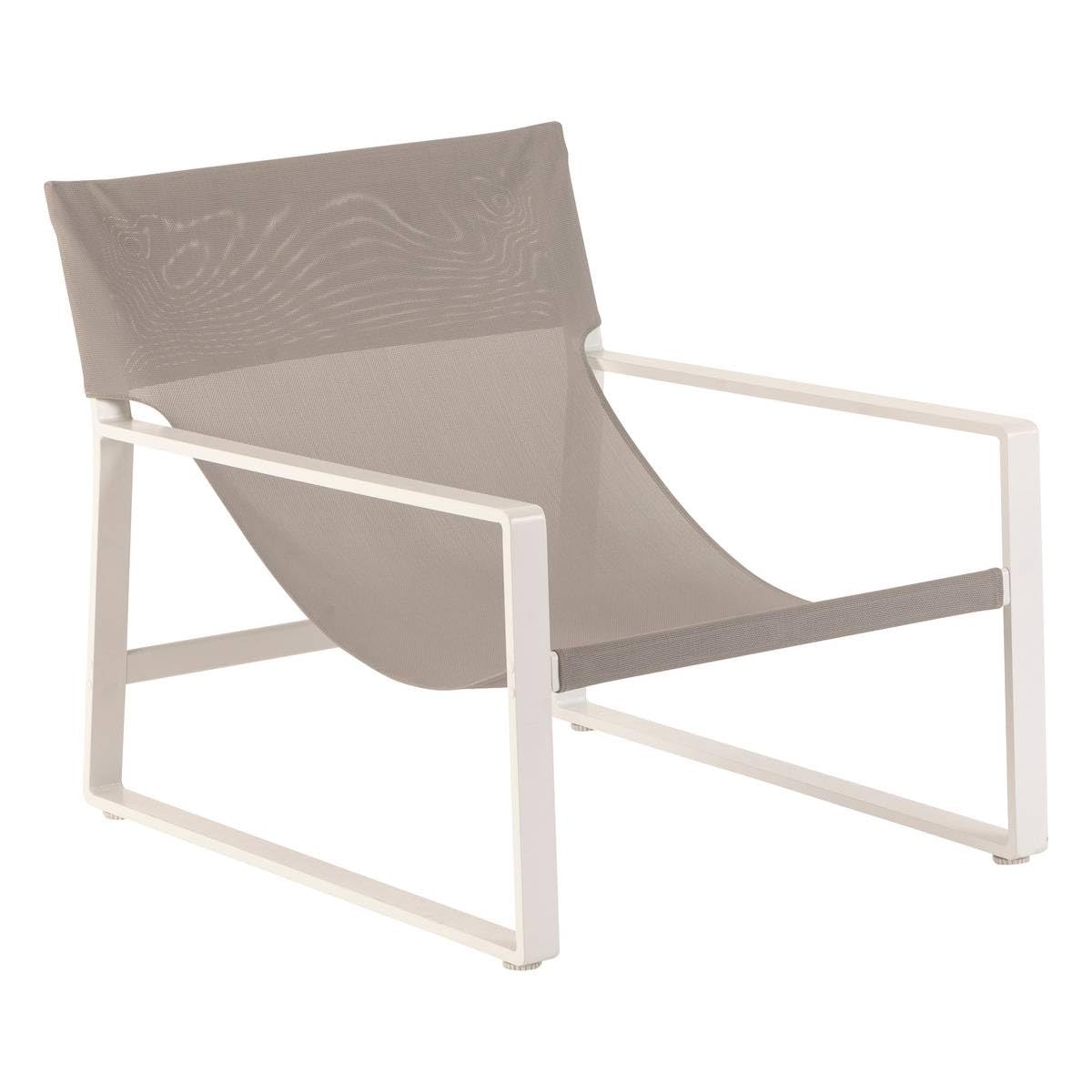 Hespéride - Fauteuil Relax de Jardin Lambinio Blanc en Aluminium en Acier traité en epoxy