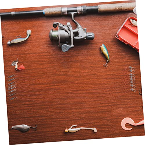 100Pcs High Strength Bite Wire Leader Rig con Enganche Giratorio miniatura 5