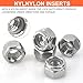 8# 32 Lock Nuts - 80Pack Nylon Insert Hex Locknuts,304 Stainless Steel,Plain Finish