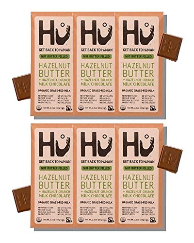 Hu Grass-Fed Milk Chocolate Bars Hazelnut Butter | Natural Ingredients, Organic Milk, Gluten Free, Paleo, Non Gmo, Fair Trade Delicious Chocolate | 6 Pack | 2.1Oz Each #TOP17