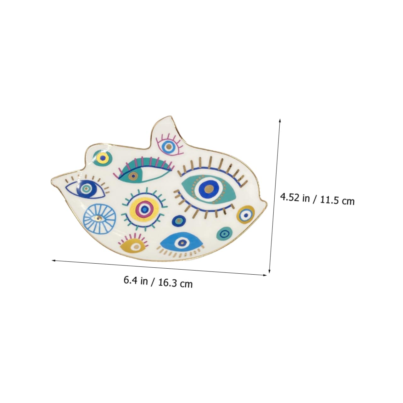 PRETYZOOM 5st Kreatives Vogelaugen-tablett Obstschale Ringe Deckel Schmuckteller Tablett Korb Dekorativ Halter Silber Marmortablett Größer Ausstellungsstand Band Kettenständer Fangen Keramik