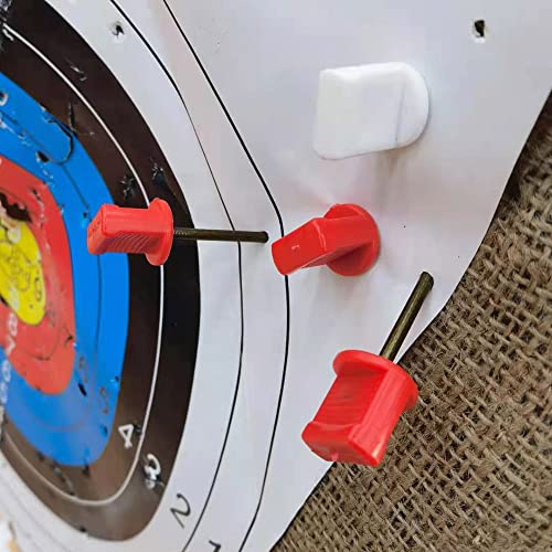 20Pcs Archery 2.5Inch Target Face Pins Manganese Steel Target Pins Fix Paper Face Foam Straw Targets #TOP4