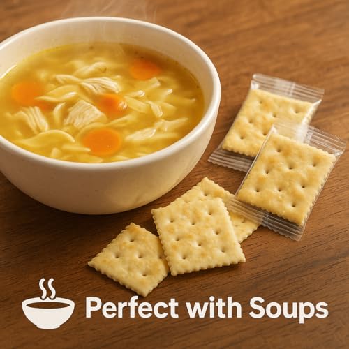 Saltine Crackers, 2 Count Packs (100 Pack) | Individually Wrapped Bulk Crackers for School, Office, Travel & Pantry | Classic Lightly Salted Crackers, Fresh & Portion-Controlled Snacks - image 3