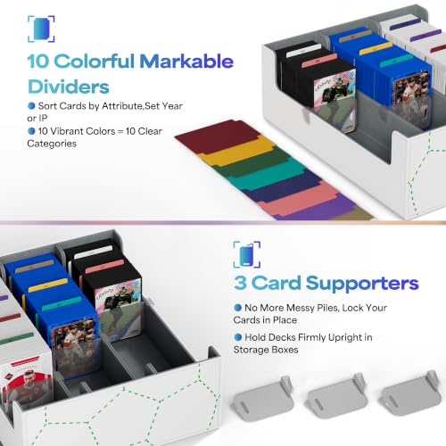Image of UAONO Trading Card Storage Box for 1800+ Sleeved Cards, Bulk Card Storage