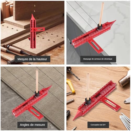 Équerre De Charpente Avec Règle De Mesure Et Traçage multi-angle de précision - 5