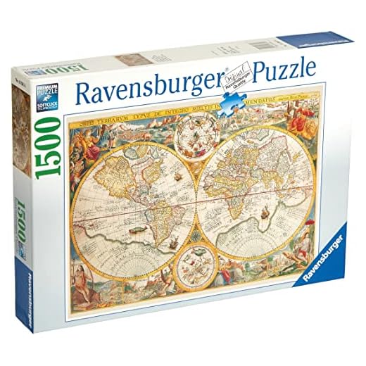 Ravensburger - Puzzle Mapa Mundi Histórico, Puzzle 1500 Piezas, Puzzles Para Adultos Y Niños, Puzzle 1500 Piezas Adultos, Pegamento Puzzle Para Enmarcar Puzzles, Rompecabezas Adultos, 80X60Cm