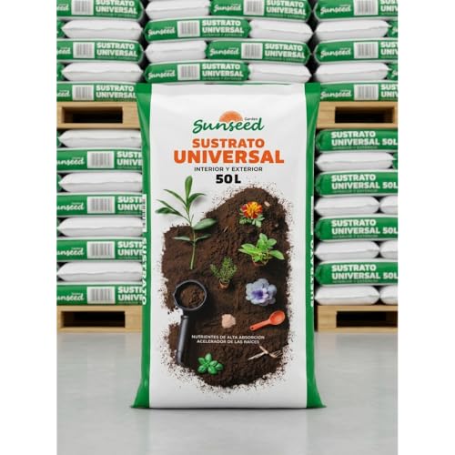 Sustrato Universal para Plantas de Interior y Exterior - Sunseed | 50 litros