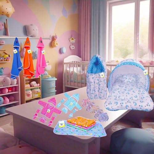 Image of Toddylon New Born Baby Essentials Kit 24 Combo Set (0-6 Months) | Newborn Baby Hospital Bag Kit | Infant Combo Set for New Born | Newborns Baby Dress & Clothing Set | Infants Essentials Kit