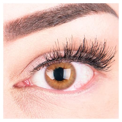 Glamlens lentilles de couleur marron naturelles colorées très haute opacité Rose Brown + étuis à lentilles de contact I 1 paire (2 pièces) I DIA 14,00 I sans correction I 0,00 Dioptries