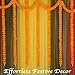 Marubhumi 5-PC Artificial Marigold Flower Garland – 4.5 Feet Long Strands with Bells | Mango Color | Diwali, Wedding, Home, and Christmas Décor
