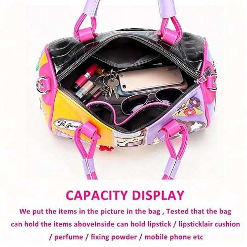 Bolso bandolera con bordado para mujer en cuero miniatura 6