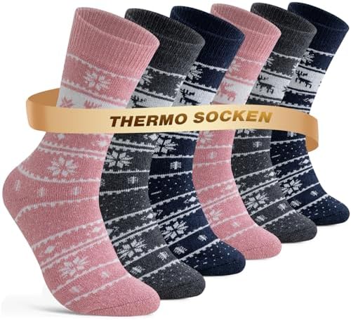 Niorasen Thermosocken Damen, Dicke Wollsocken, Warme Wintersocken | Der Weihnachtsstrumpf, Winter Socken Damen Gemütlich und Atmungsaktiv39-42 35-38, geschenke für frauen