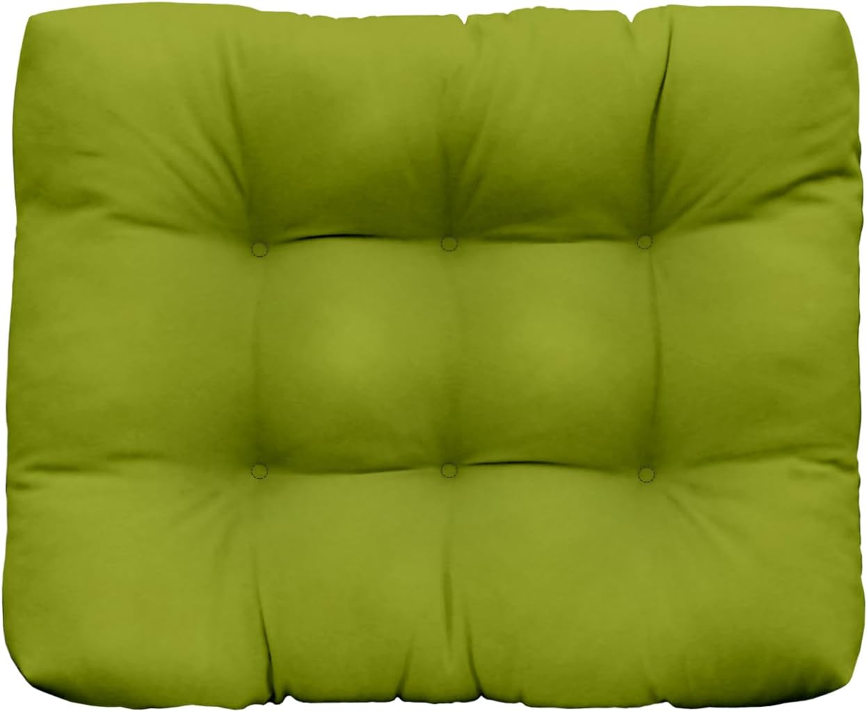 RSH DECOR: Tufted Ottoman Cushion | 24" x 23" x 4" | Sunbrella Performance Fabric | Water-Resistant | Outdoor Replacement Cushion for Patio Furniture | Canvas Macaw Green | Made in USA