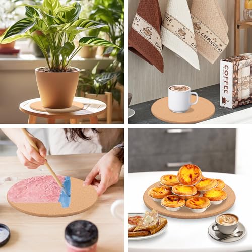 Yiksonyo 4 Pack 12 Inch Cork Plant Saucers, 12 Inch Absorbent Round Cork Plant Coasters for Indoor Flower Pots, Planters, Houseplants, Surface Protection by Yiksonyo - Used condition - Image 7