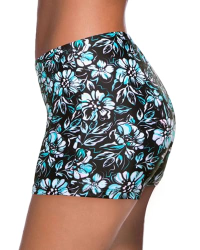 Image of Yonique Womens Swim Shorts Solid Tankini Bottoms Swimsuit Bottoms(Available in Plus)