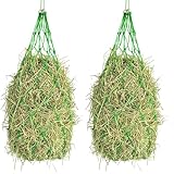 Le filet à foin en nylon à alimentation lente favorise les motifs de pâturage naturels tout en ayant des problèmes digestifs, maintient en toute sécurité les flocons de foin avec des cordes supérieures renforcées