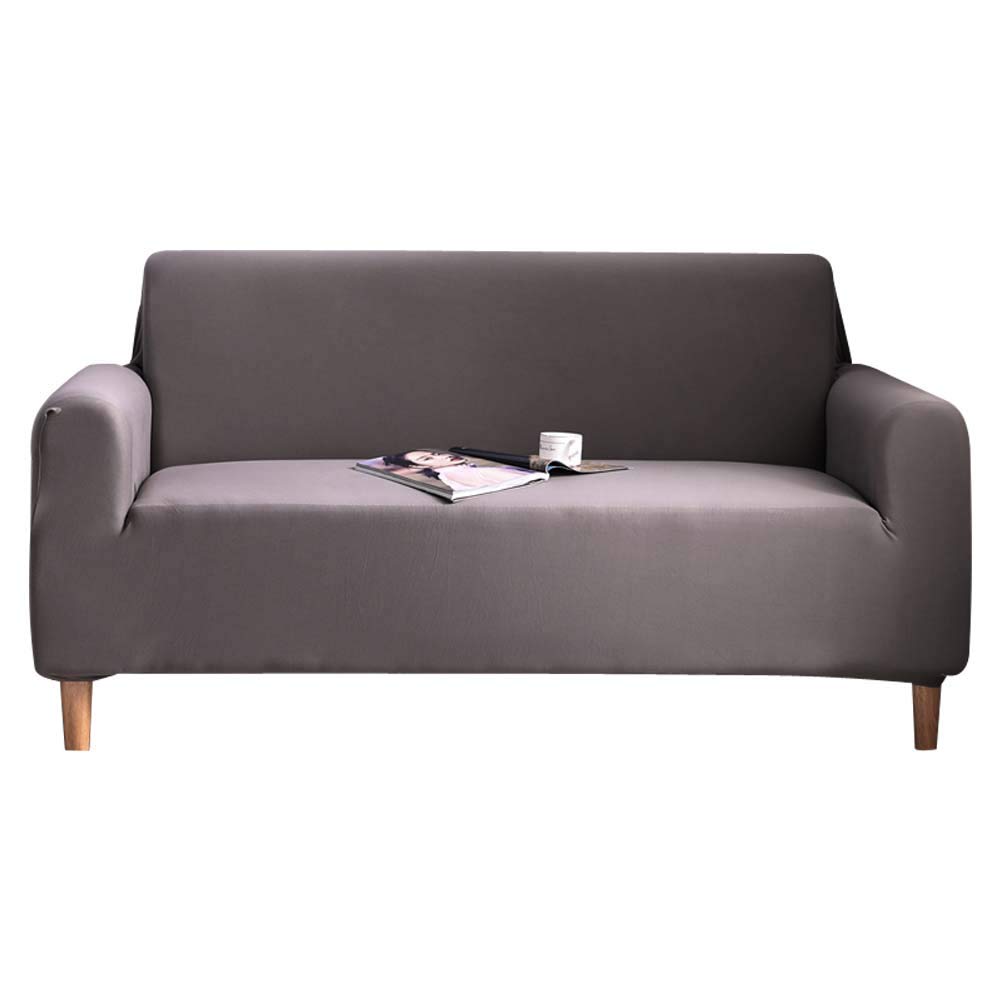 Zangge Bedding Sofa Grey Cushion Cover Protector Cover Polyester Elastic Stretch Solid Colour Armchair Couch Living Room
