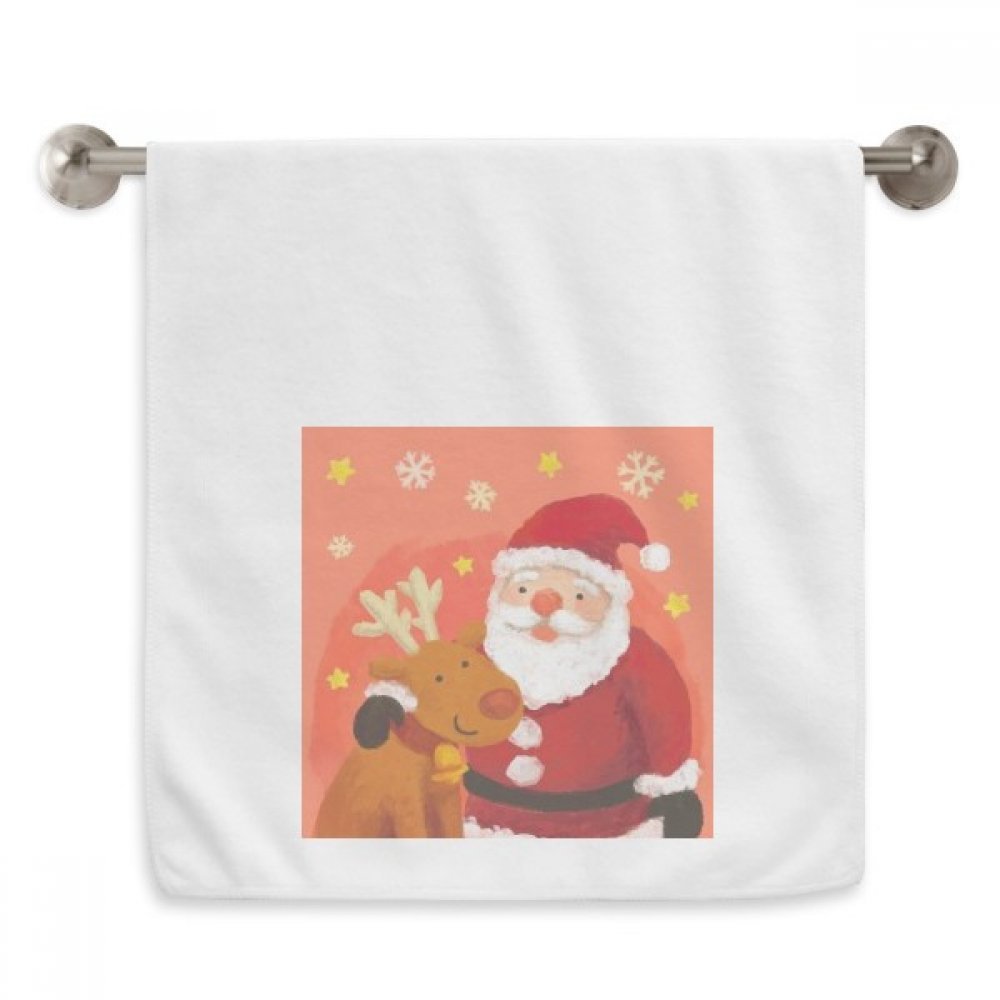 Serviettes moelleuses Père Noël blanc essuie-mains élan flocon 13x29 pouces