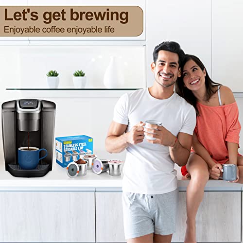 Reusable K Cups Coffee Filter, Stainless Steel K Cup Reusable Coffee Pods Filters For Keurig 1.0 & 2.0 Coffee Makers （4 Pack） #TOP6