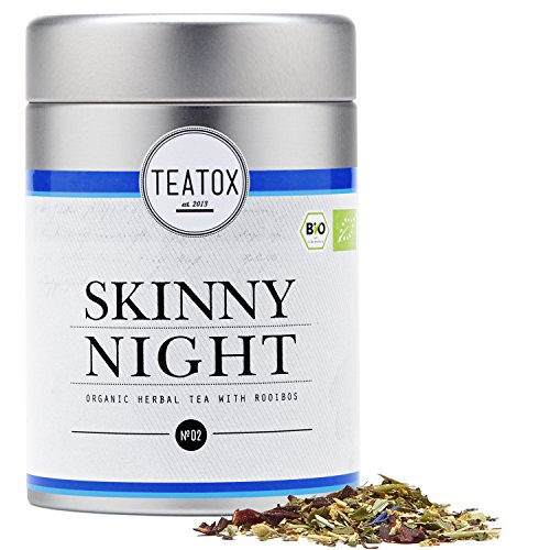 TEATOX Skinny Night Tee, Bio Kräutertee mit Rooibos (loser Tee im Grobschnitt in Tee-Dose)