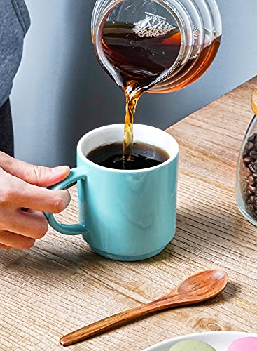 Sweese 616.003 Stackable Coffee Cups - 10 Ounce For Specialty Coffee Drinks, Cappuccino, Cafe Mocha, Latte And Tea, Set Of 6, Cool Assorted Colors #TOP3