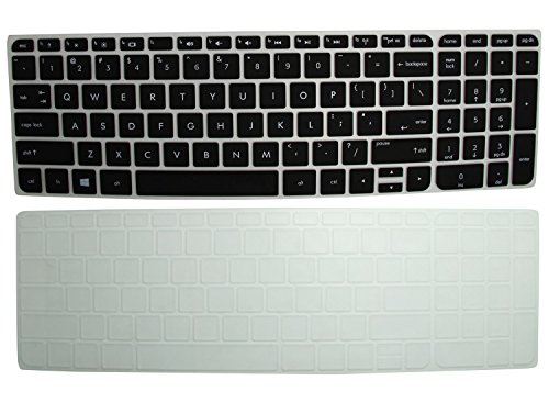 CaseBuy 2-Pack Translucent Soft Silicone Gel Keyboard Protector Skin Cover for 15.6-Inch HP ENVY x360 15-u000 15-u010dx 15-u011dx 15-u110dx 15-u111dx 15.6