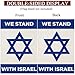 We Stand with Israel Garden Flag,Bandera de Israeli Small Yard Flag,12×18 Vertical Double Sided, Support Pray for Israel Friendship US House Farmhouse Outdoor Jewish Decoraion Gift Banner