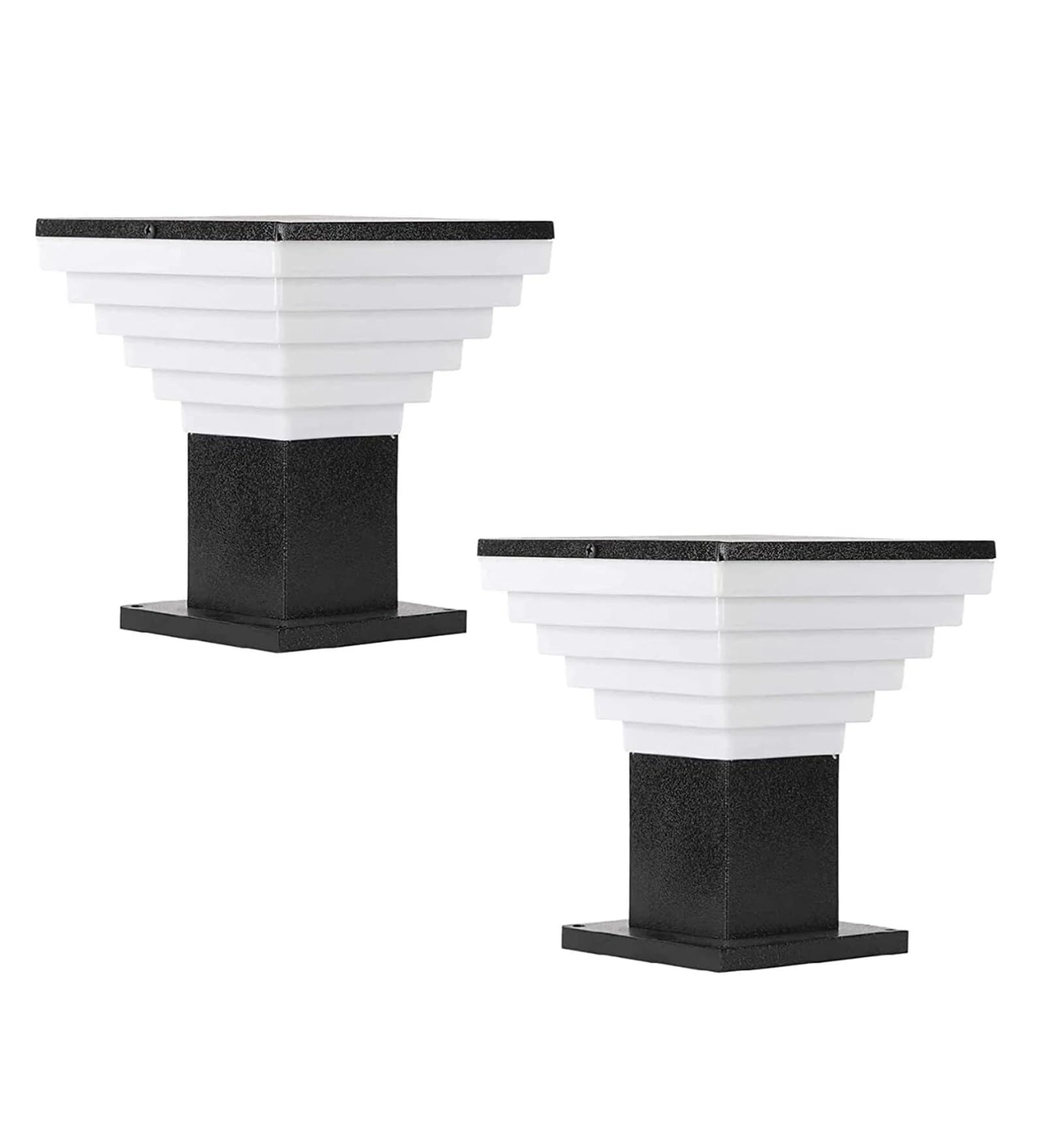SINOMAN Metal and Polycarbonate Gate Light for Home Waterproof | Gate Lamps for Main | Outdoor Garden Light | Pillar Lights (GL Delux, Pack of 2) Bulb Not Included 4