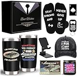 Birthday Gifts for Mens Him Who Have Everything, Unique Birthday Gift Baskets for Men Dad Husband Brother Boyfriend, Funny Grandpa Uncle Father Presents Man Black Thank you Gifts Ideas