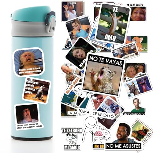 Image of Spanish Funny Meme Stickers for Students,Teens, Adults & Teachers | Trendy Vinyl Decals for Laptops, iPhones, Water Bottles & Computers