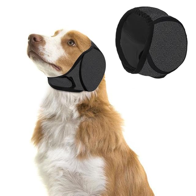 MiOYOOW Protección de Orejas para Perro, Cubierta Ajustable para Cabeza de Perro, Cancelación de Ruido