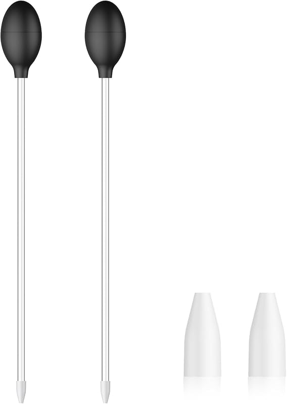 Alimentador manual para aquário Pawfly com tubo acrílico e 4 bicos, 34,8 cm, Pacote com 2