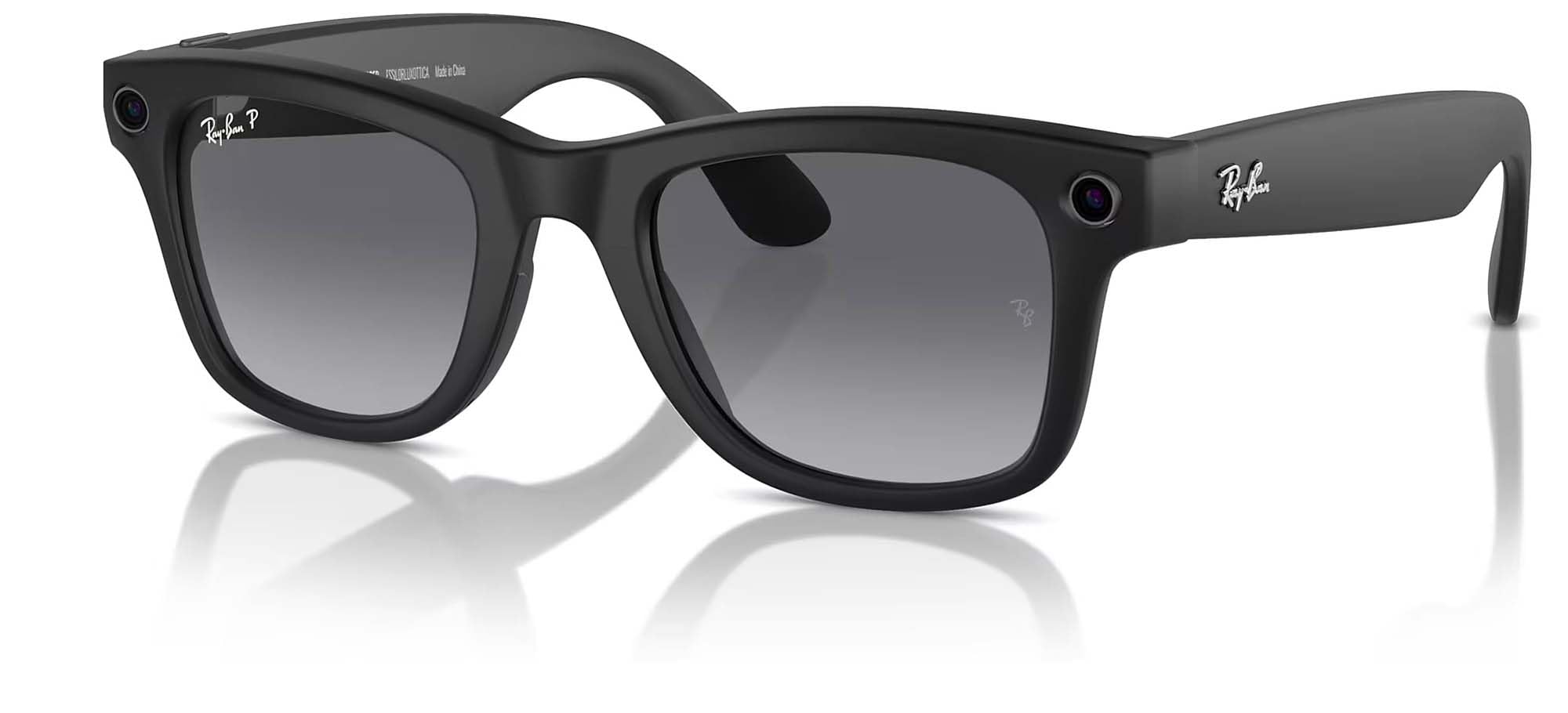Ray-Ban| Meta Wayfarer Medium Regular fit for Unisex Graphite Lens Matte Black colour Frame - 0RW4006601ST350