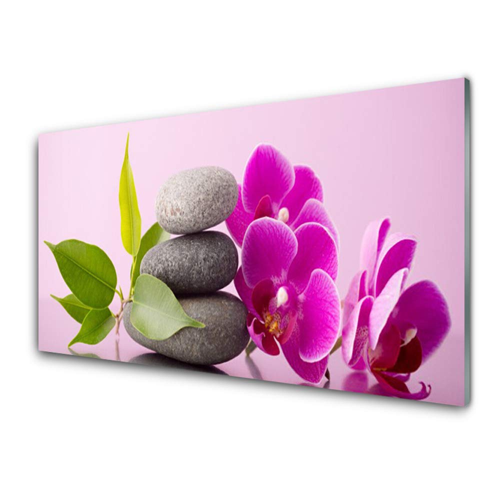 Tableau en verre trempé 100x50cm nature moderne de salon design floral
