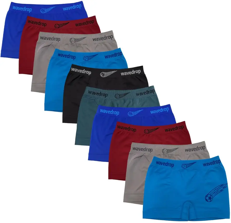 Kit 10 Cuecas Boxer Infantil Menino – Juvenil 8 a 16 Anos, Algodão Macio, Confortáveis, Cores Sortidas, Modelagem Anatômica para Uso Diário